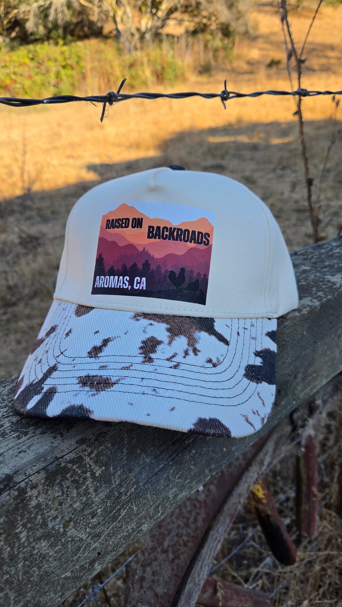 Raised On Backroads, Aromas, CA- Trucker Hat