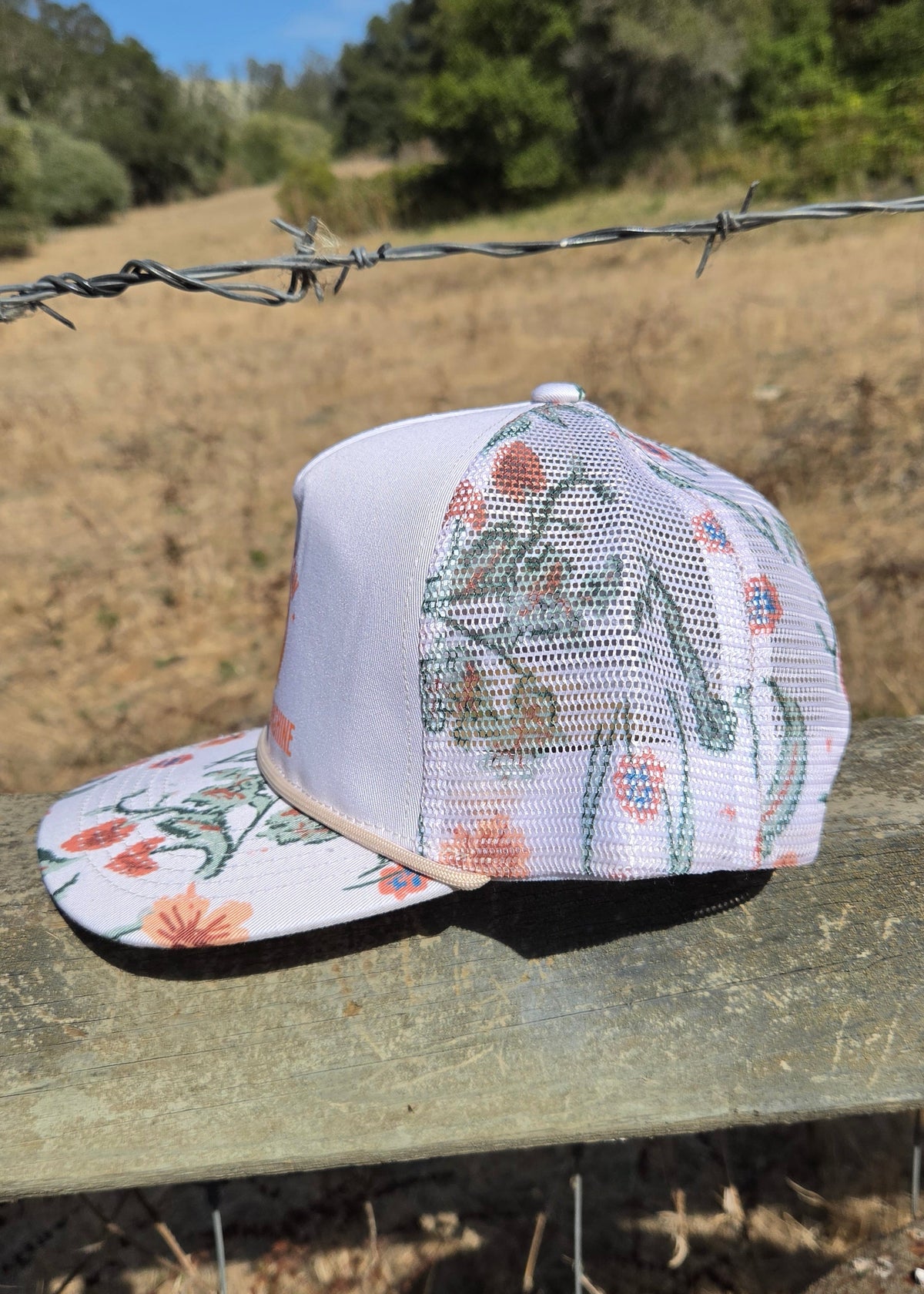 Raised on Sunshine- Floral Trucker Hat