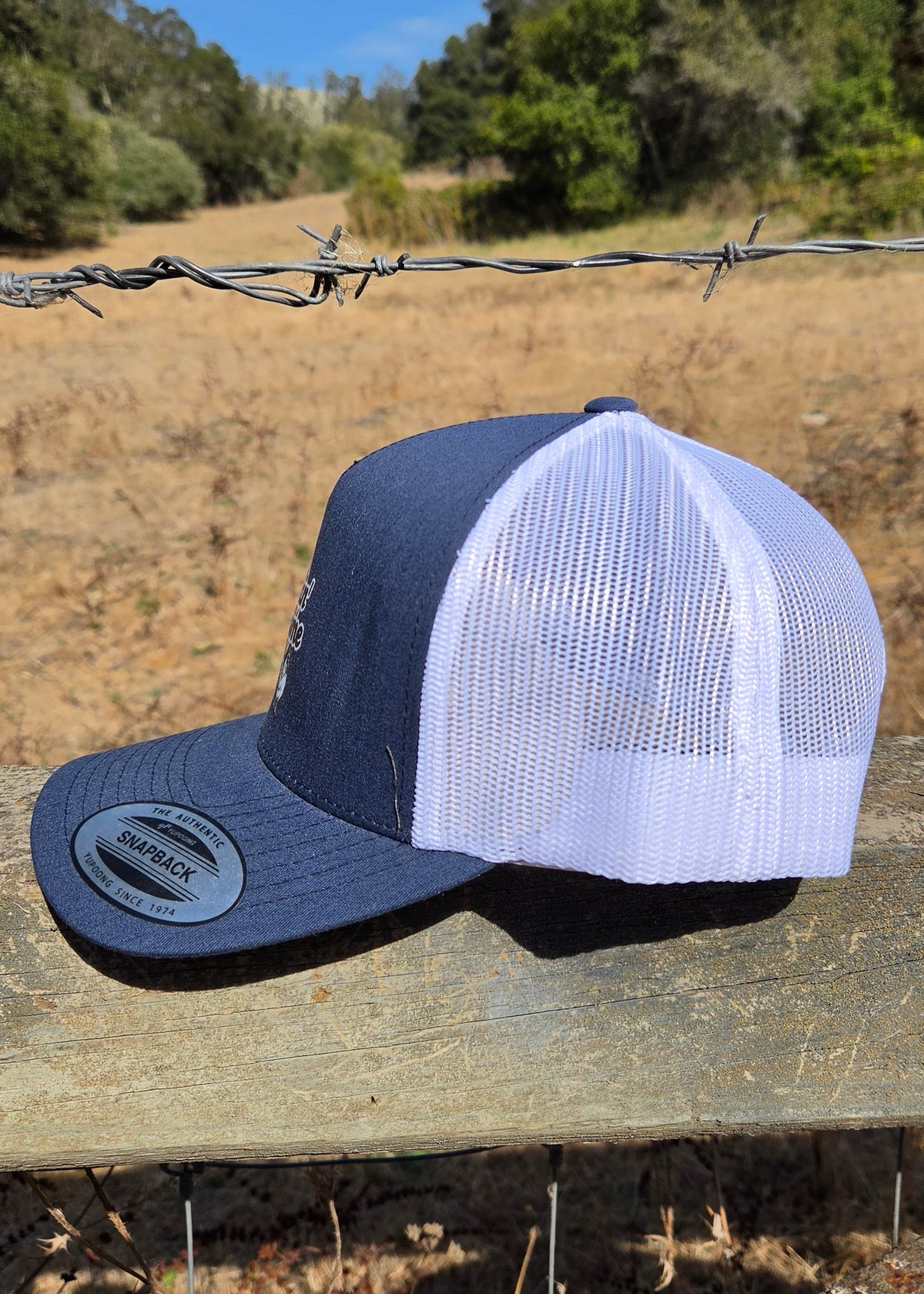 Cluckin' Awesome Logo- Navy Blue Trucker Hat