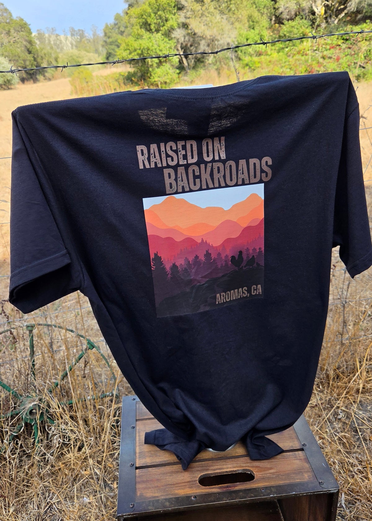 Raised on Backroads, Aromas, Ca- Tshirt